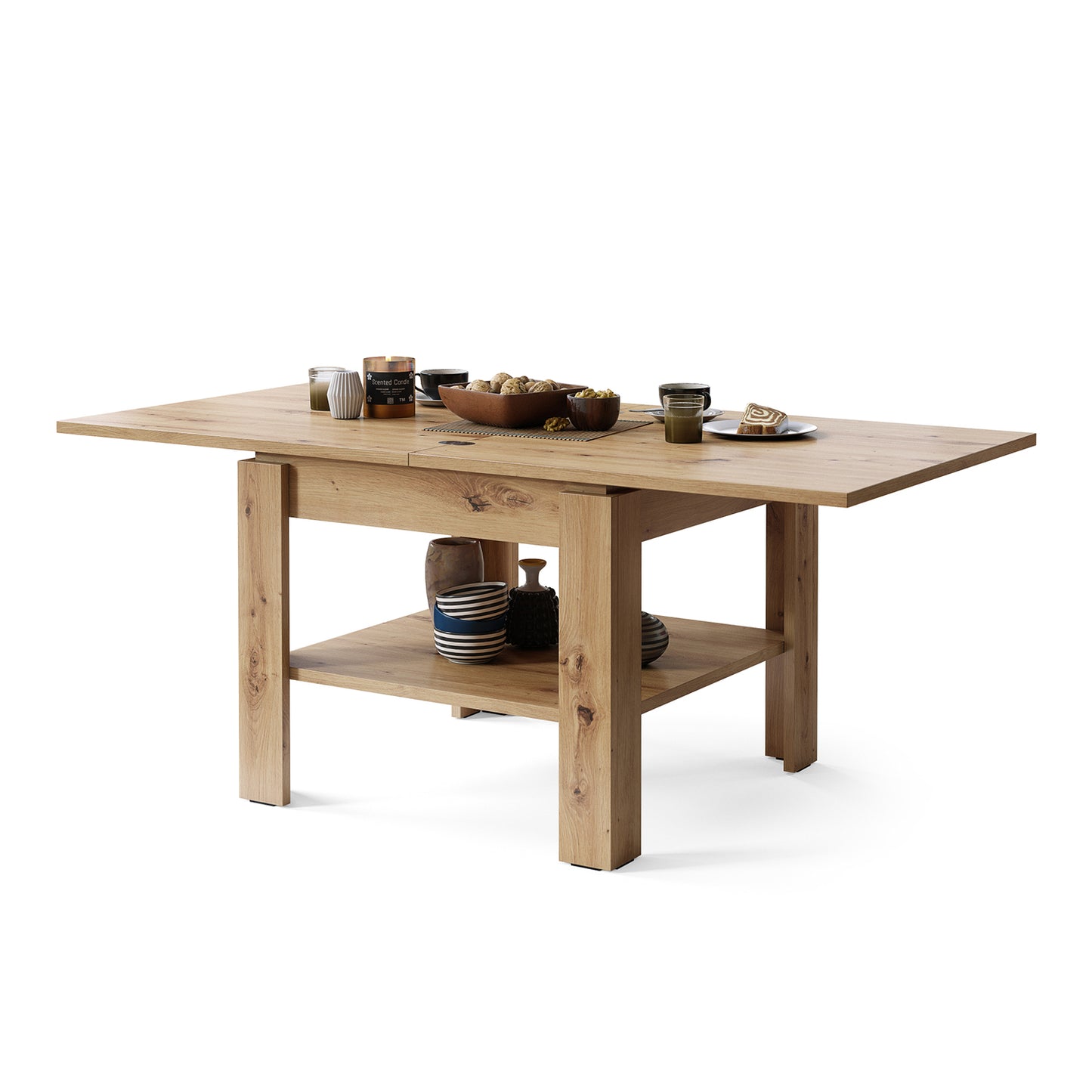 Leo Modern Extending Coffee Table - Artisan Oak