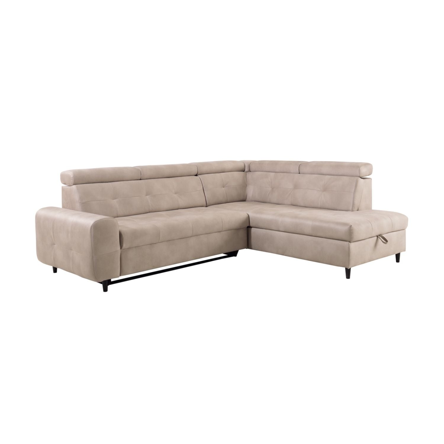Matras Corner Sofa Bed with Storage- Beige