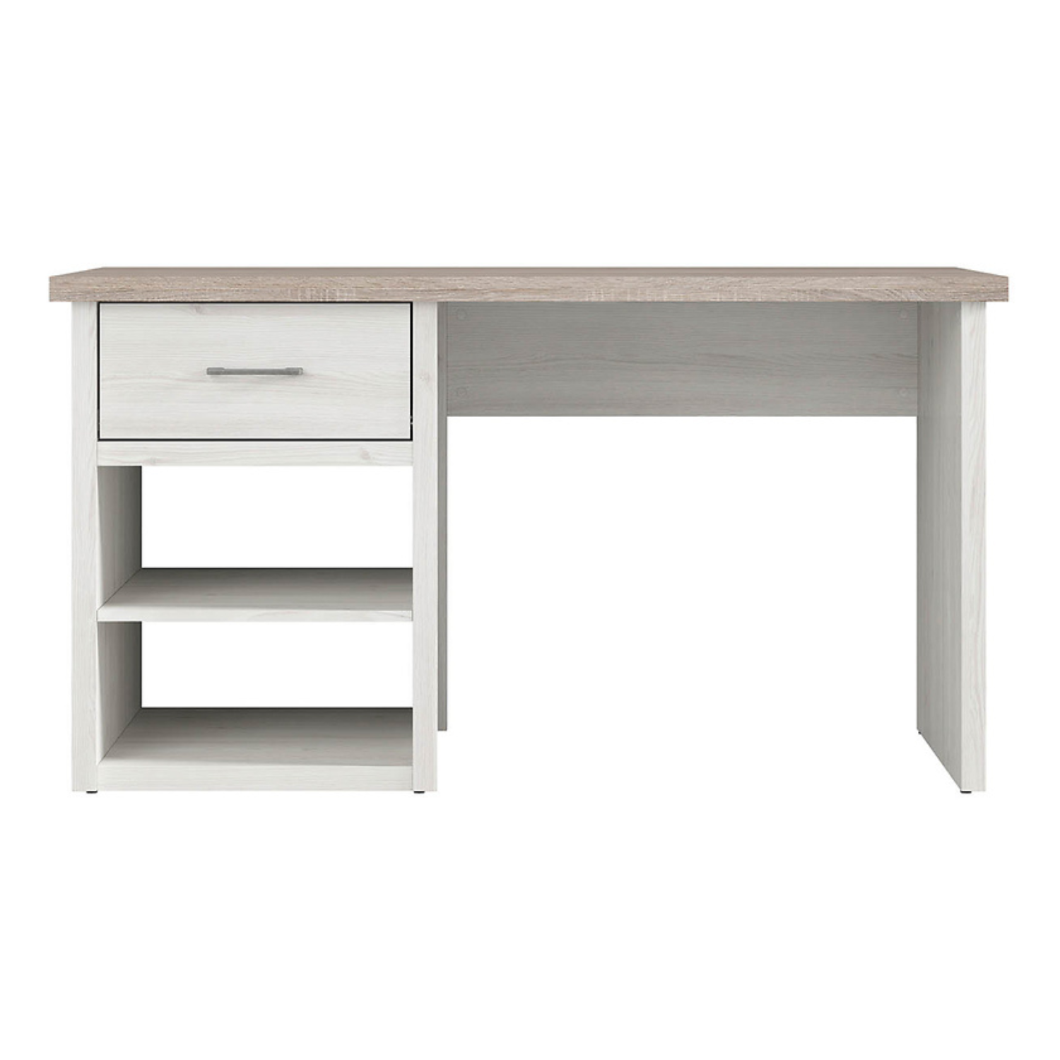 Loca Desk 141cm with Drawer and Shelves - Sibiu Larch / Dark Sonoma Oak