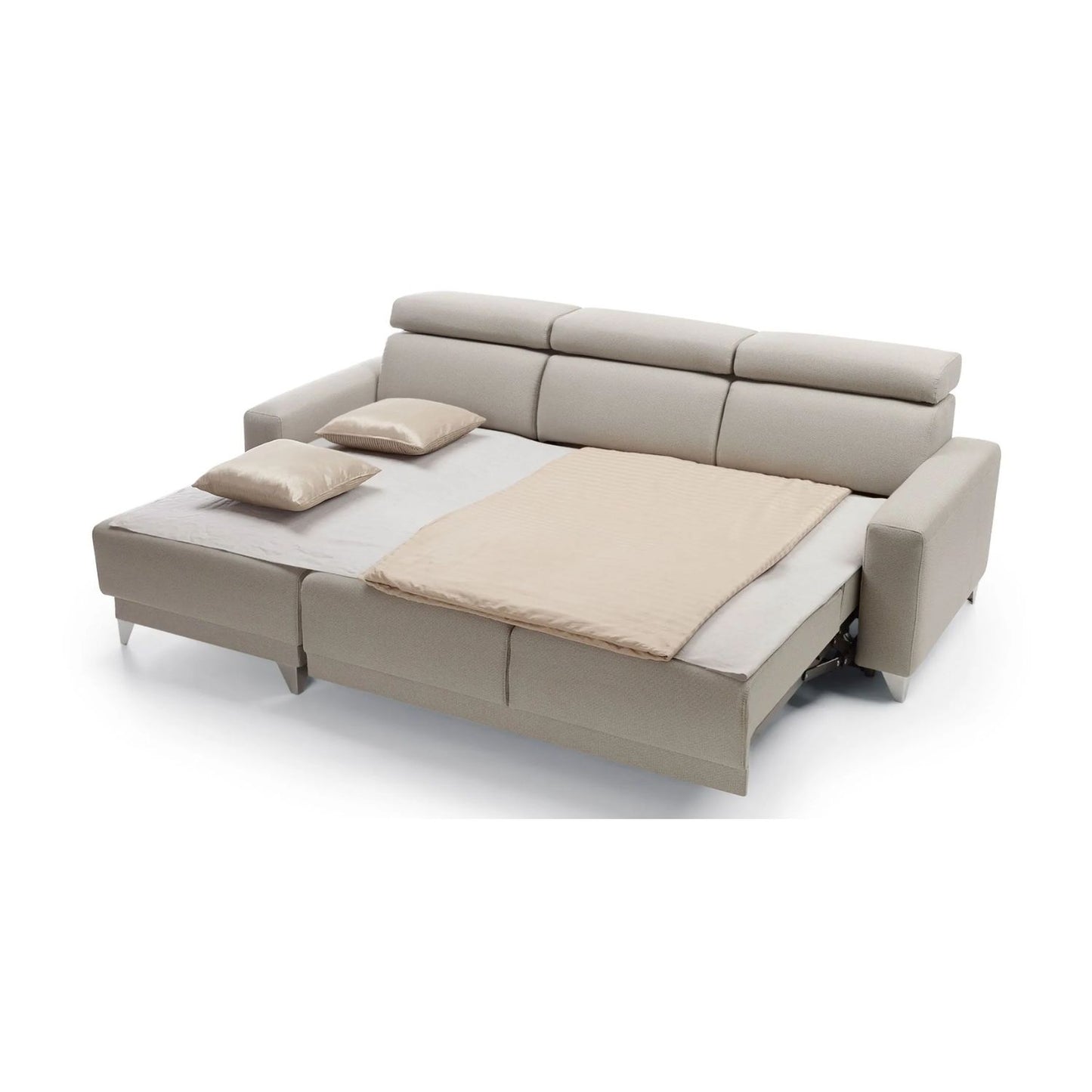 Kelly Corner Sofa Bed with Storage-Beige