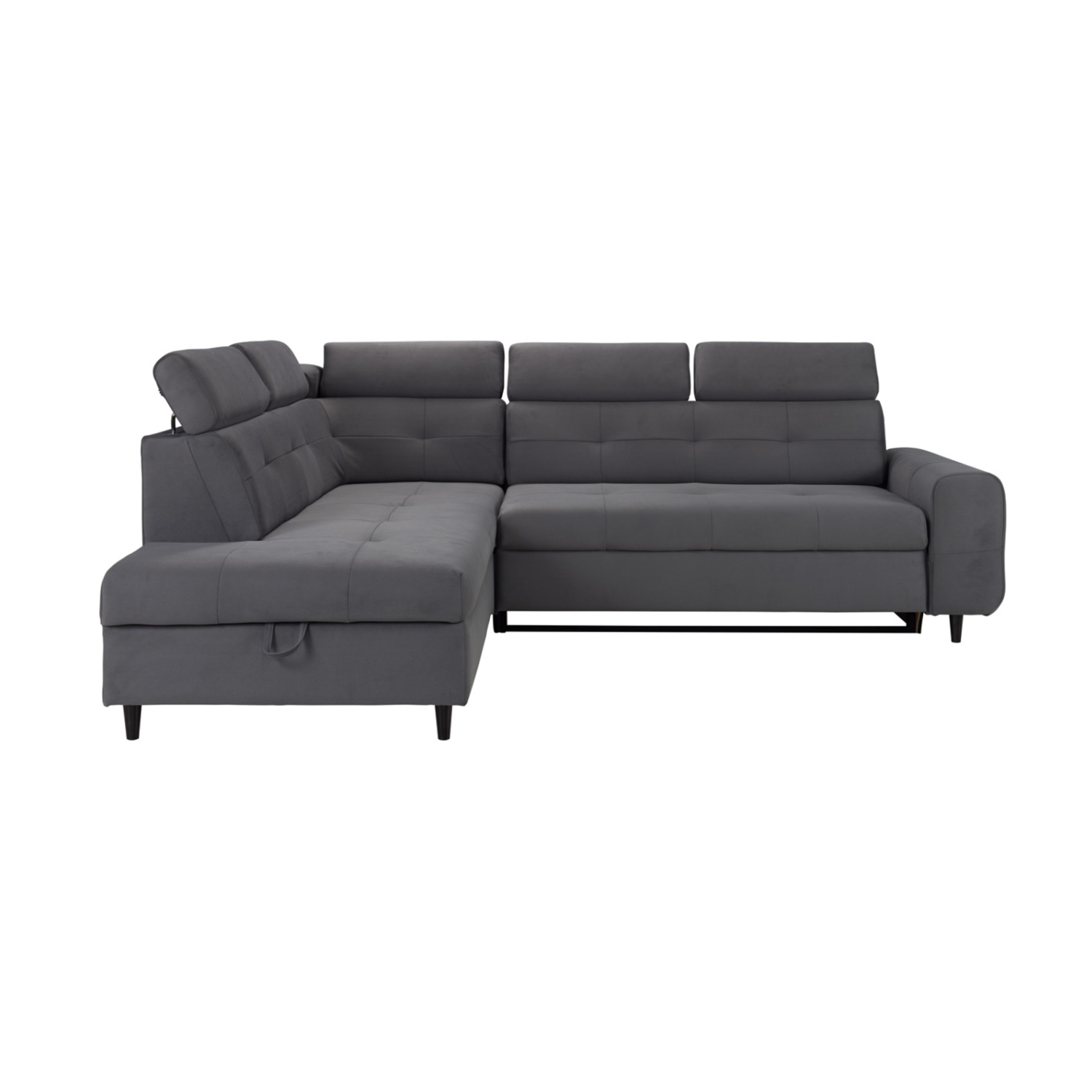 Matras Corner Sofa Bed with Storage- Dark Grey