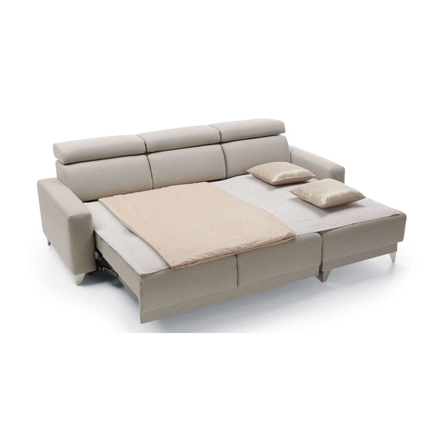 Kelly Corner Sofa Bed with Storage-Beige