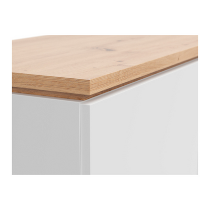 Yodi Cabinet 100cm with 4 Doors - White / Artisan Oak