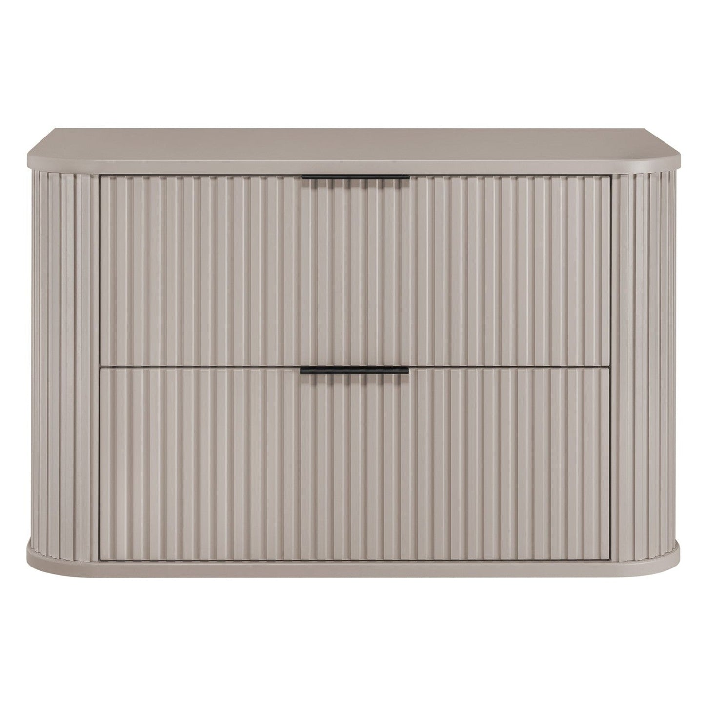 Elegance Glamour Style 2 Drawer Bathroom Wall Cabinet 80cm - Cashmere