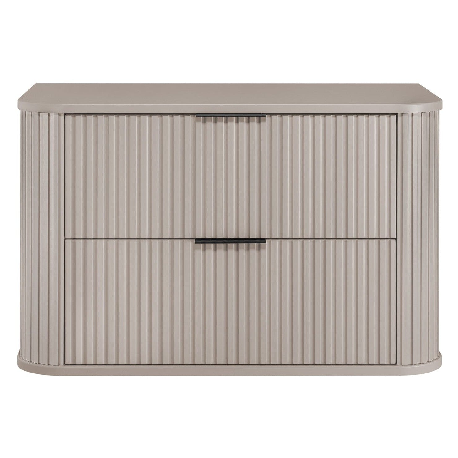 Elegance Glamour Style 2 Drawer Bathroom Wall Cabinet 80cm - Cashmere