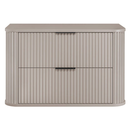 Elegance Glamour Style 2 Drawer Bathroom Wall Cabinet 80cm - Cashmere