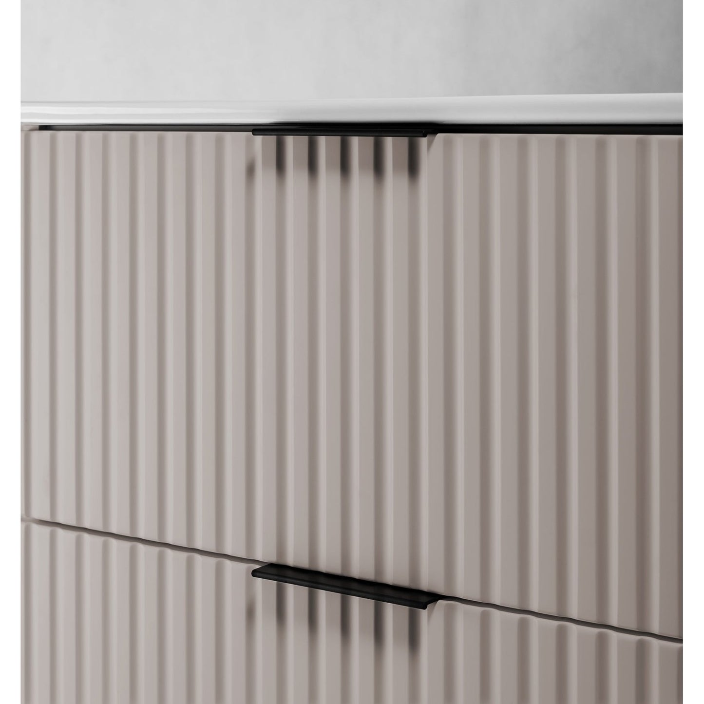 Flow 2 Drawer Bathroom Vanity Cabinet Vanity Unit with Basin 60cm - Cashmere