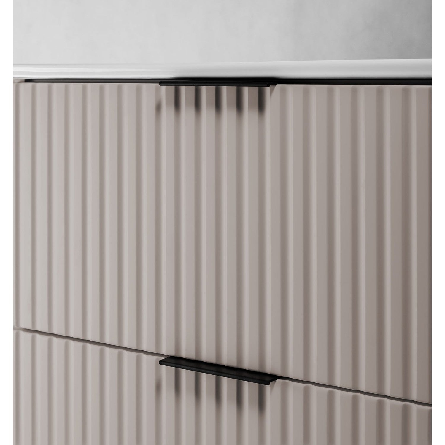 Flow 2 Drawer Bathroom Vanity Cabinet Vanity Unit with Basin 60cm - Cashmere