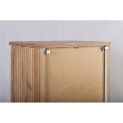 Elegance Glamour Style Tall Bathroom Wall Cabinet - Gold Craft Oak
