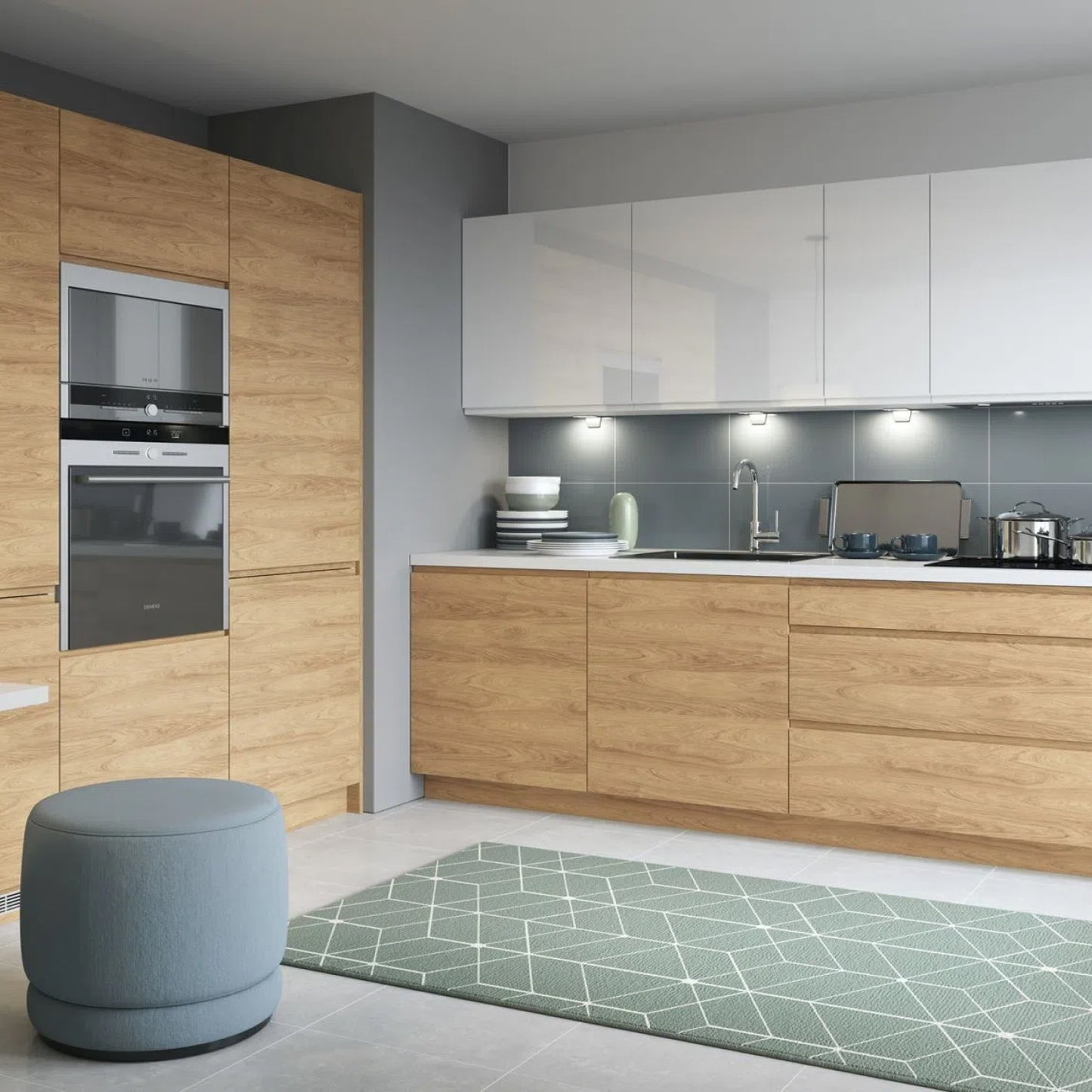 Vida Custom Kitchen Set - Hickory Oak