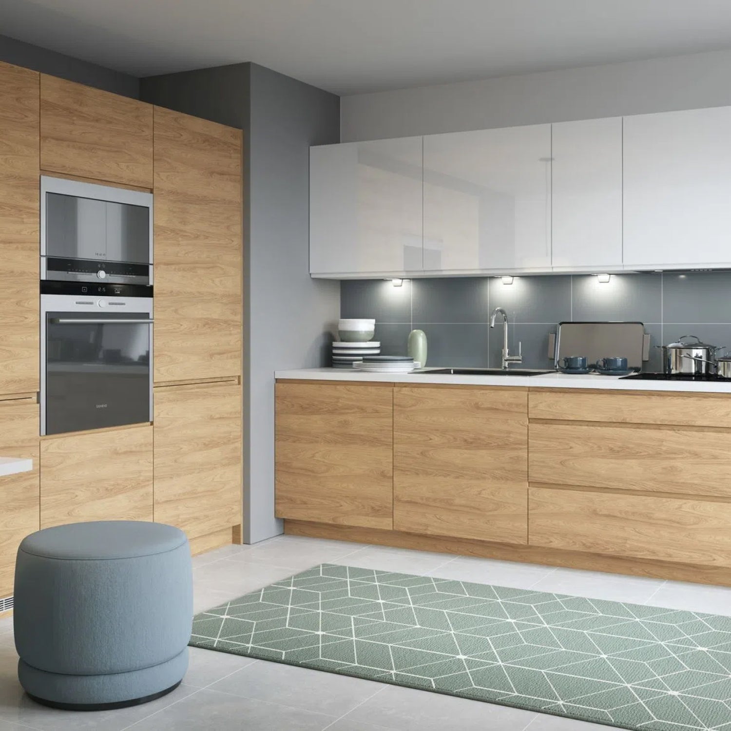 Vida Custom Kitchen Set - Hickory Oak