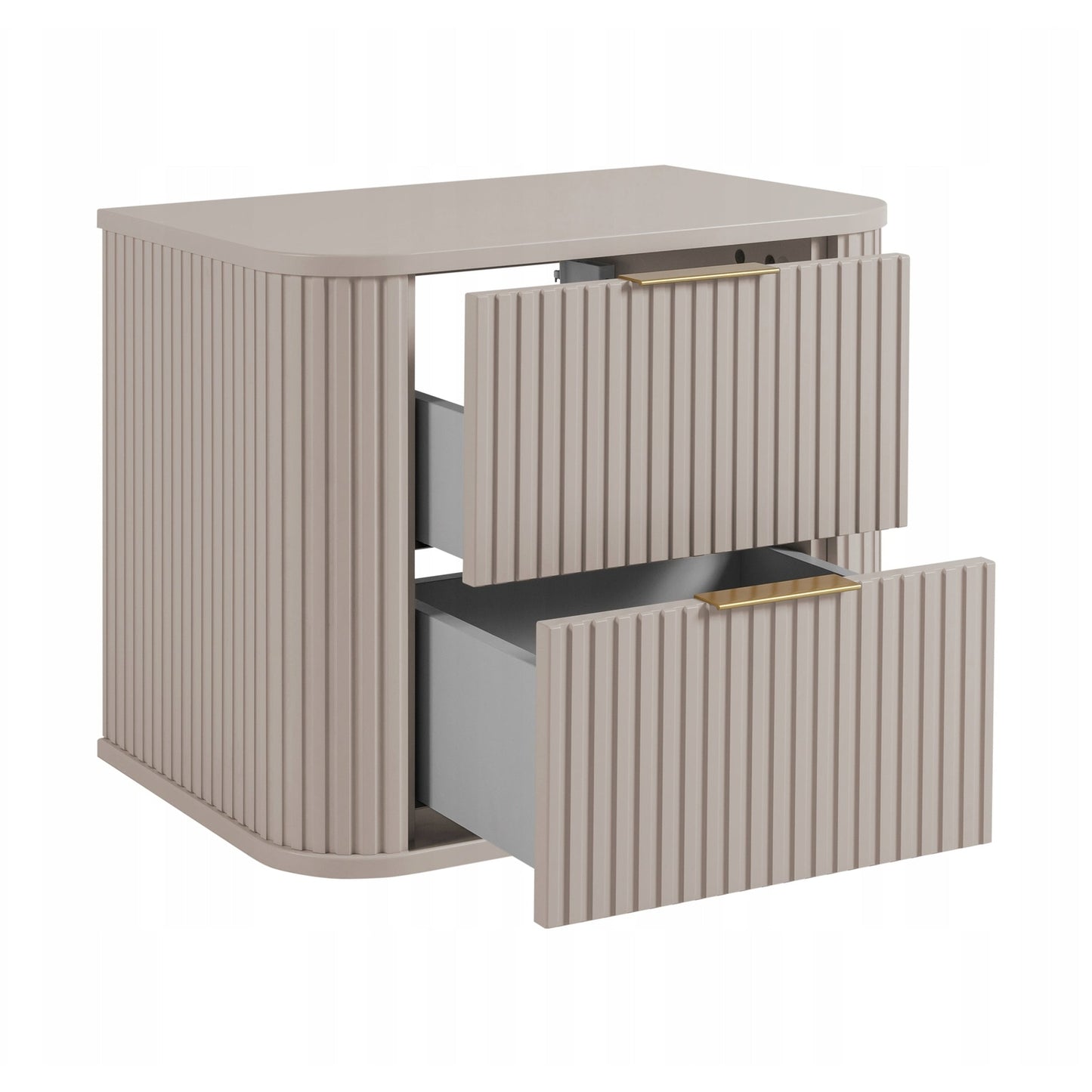 Elegance Glamour Style 2 Bathroom Wall Vanity Cabinets Set 35cm & 60cm - Cashmere