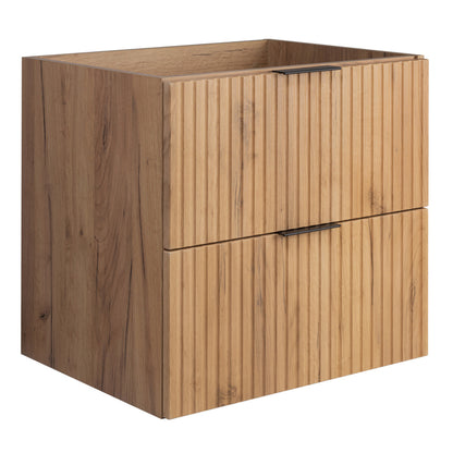 Flow 2 Drawer Bathroom Vanity Cabinet 60cm - Gold Craft Oak