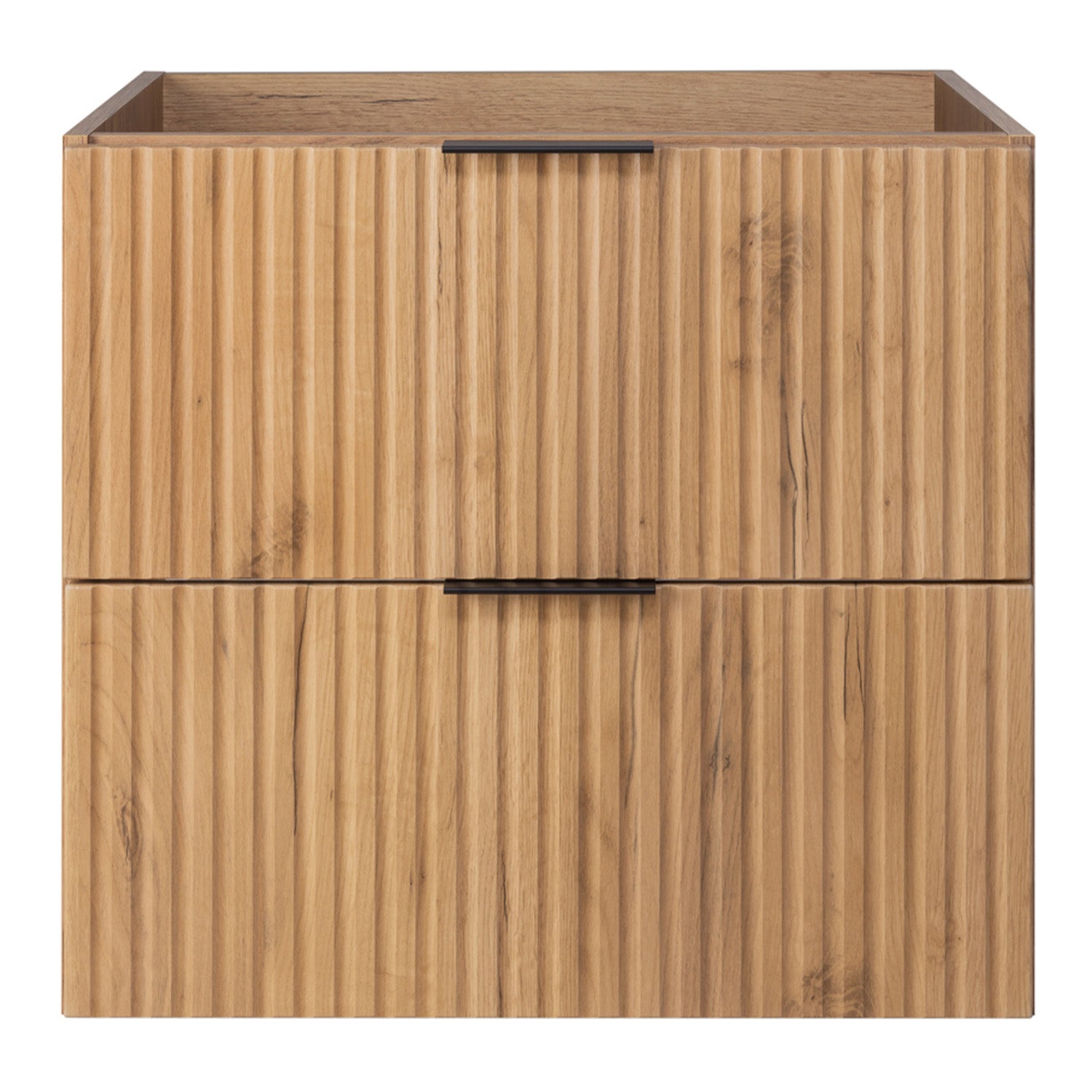 Flow 2 Drawer Bathroom Vanity Cabinet 60cm - Gold Craft Oak