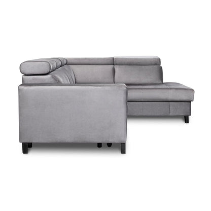 Salsa Corner Sofa Bed with Storage-Grey