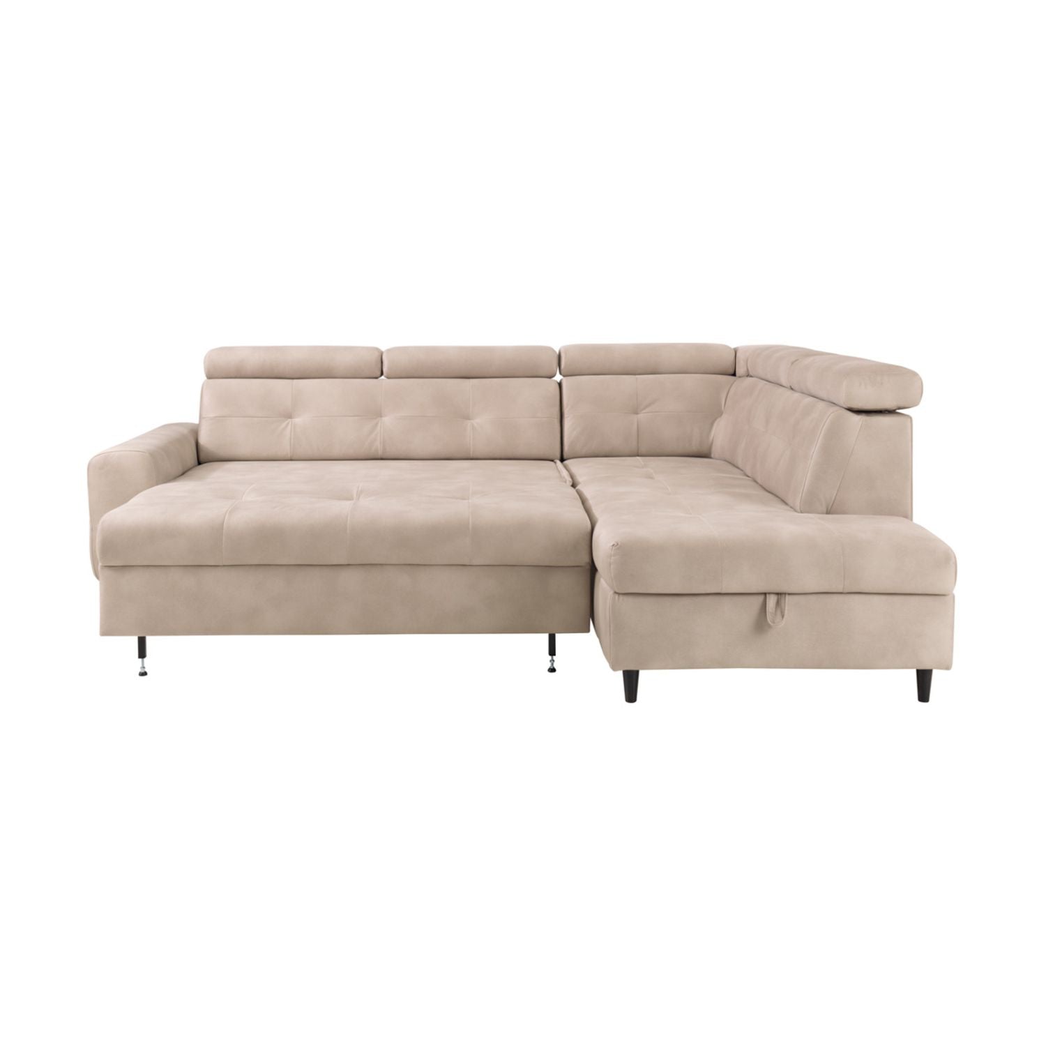 Matras Corner Sofa Bed with Storage- Beige