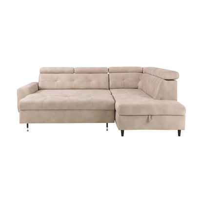 Matras Corner Sofa Bed with Storage- Beige