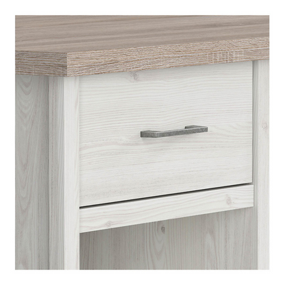Loca Desk 141cm with Drawer and Shelves - Sibiu Larch / Dark Sonoma Oak