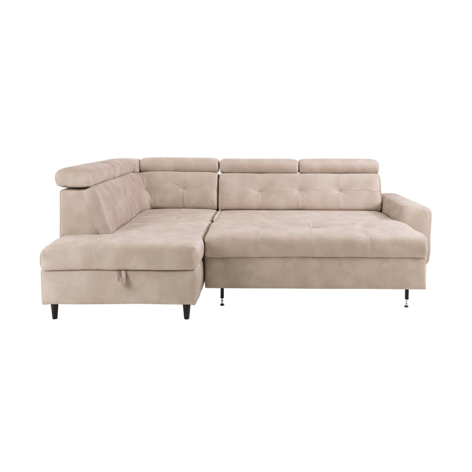 Matras Corner Sofa Bed with Storage- Beige