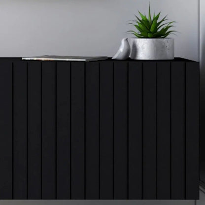 Elpis Glamour TV Sideboard 220 cm TV Unit - Black Matt / Golden Frame