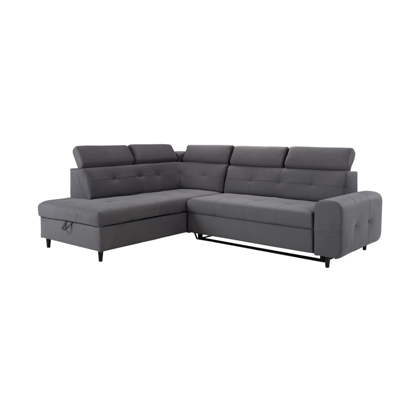 Matras Corner Sofa Bed with Storage- Dark Grey