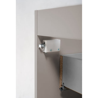 Flow Wall-Mounted 2 Drawer Bathroom Vanity Cabinet with Basin 80cm - Cashmere