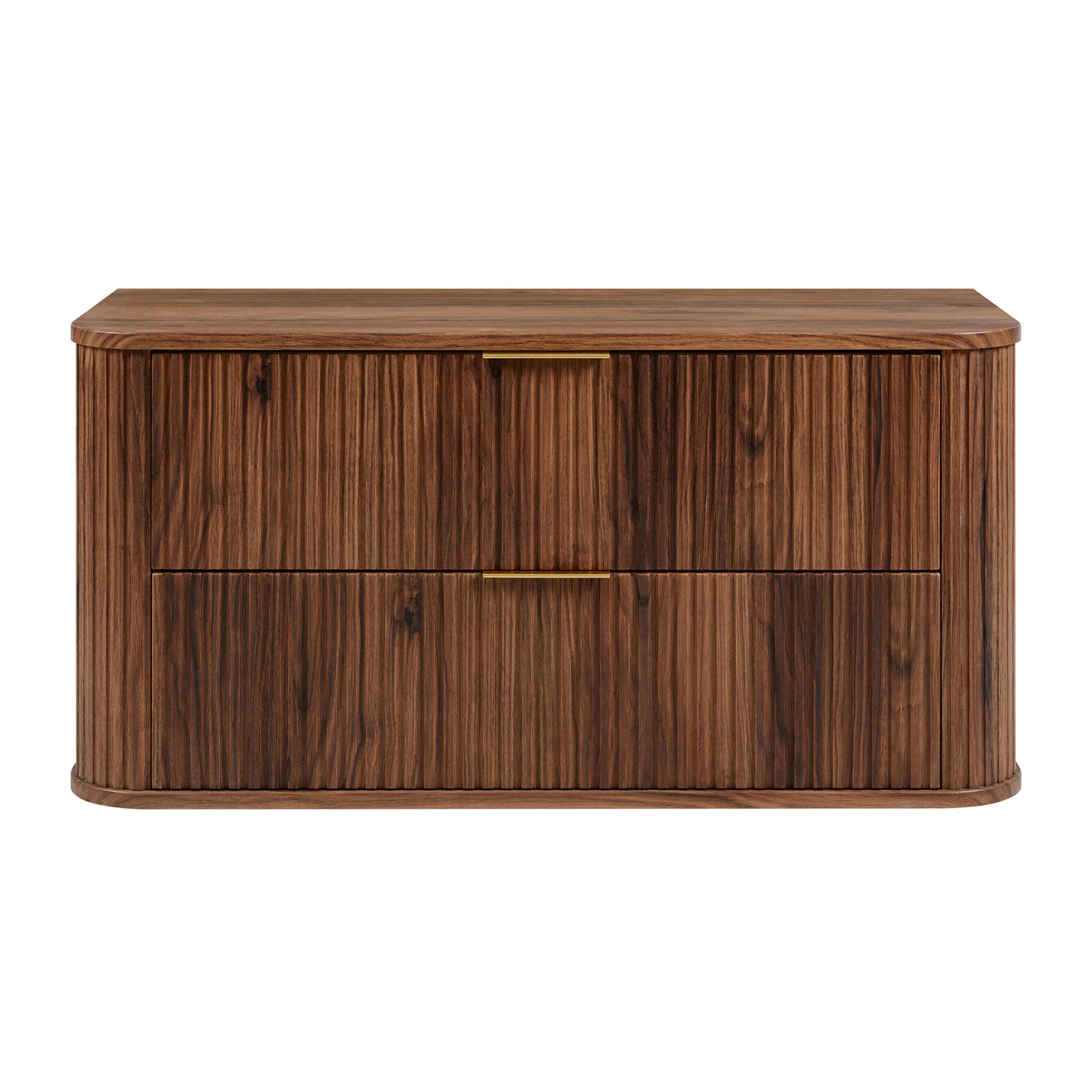 Elegance Glamour Style 2 Drawer Bathroom Vanity Cabinet 100cm - Walnut