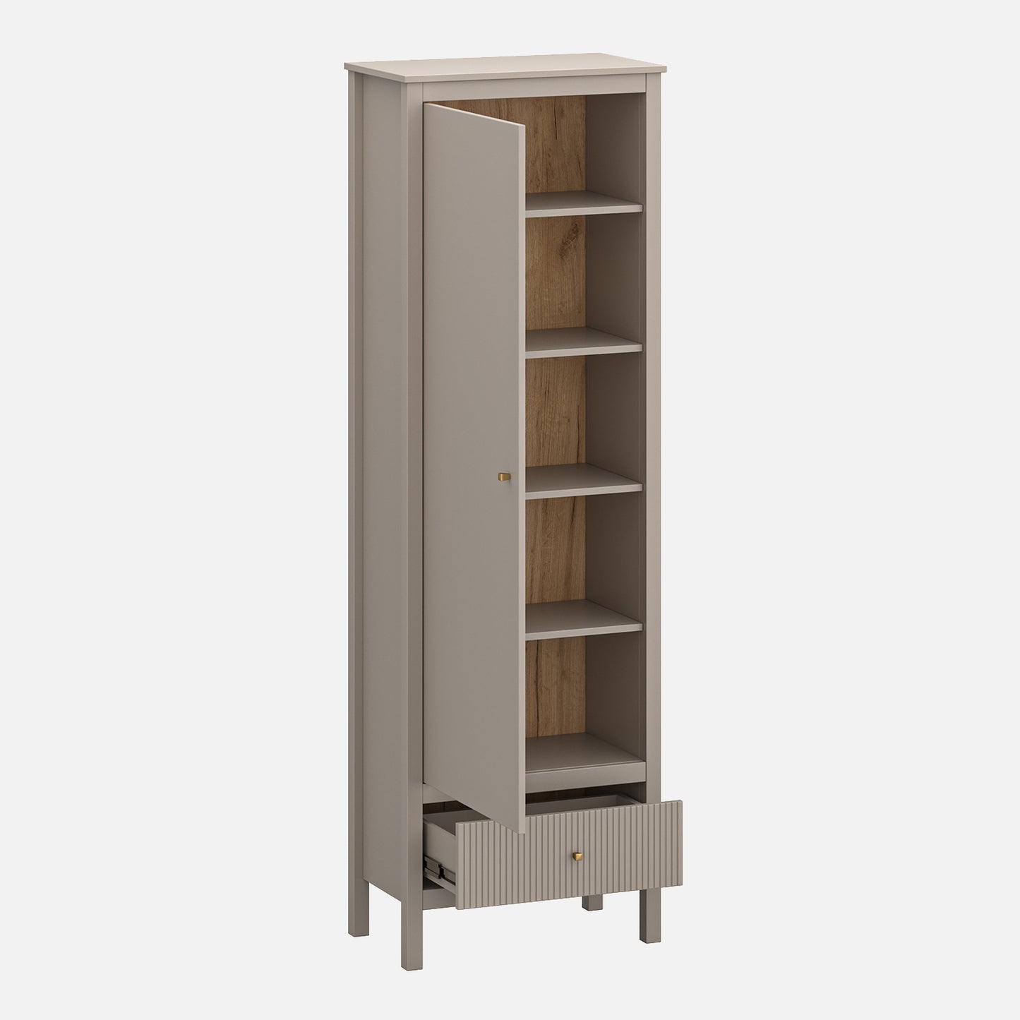 Kleo Tall Shelving Storage Unit with 1 Door