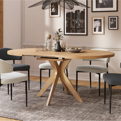 Renzo Extending Modern Dining Table – Narciso Oak