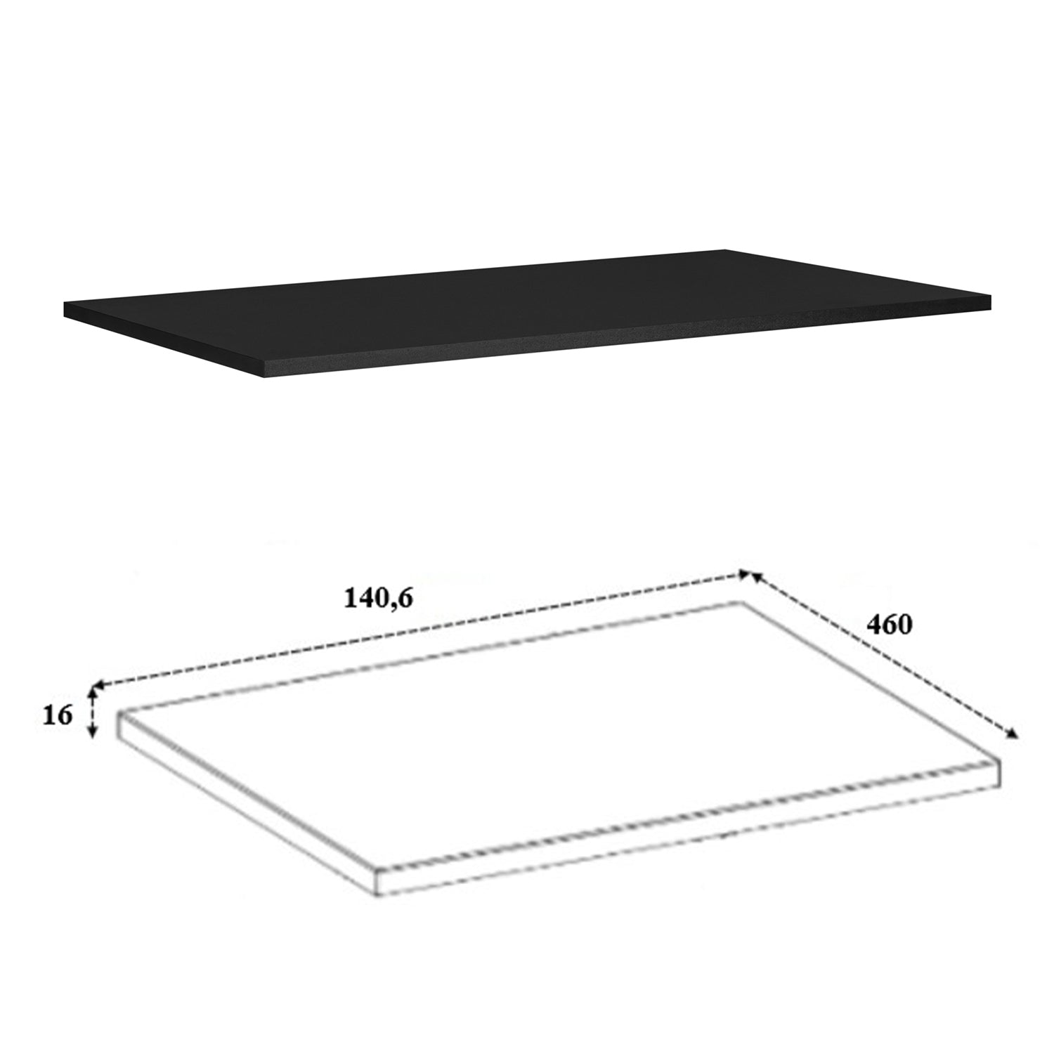 Loft Modern Style Ribbed Door Bathroom Cabines Vanity Units Set with Worktop 140cm & 35cm - Gold Craft Oak