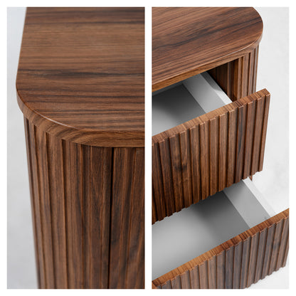 Elegance Glamour Style 2 Drawer Bathroom Vanity Cabinet 120cm - Walnut