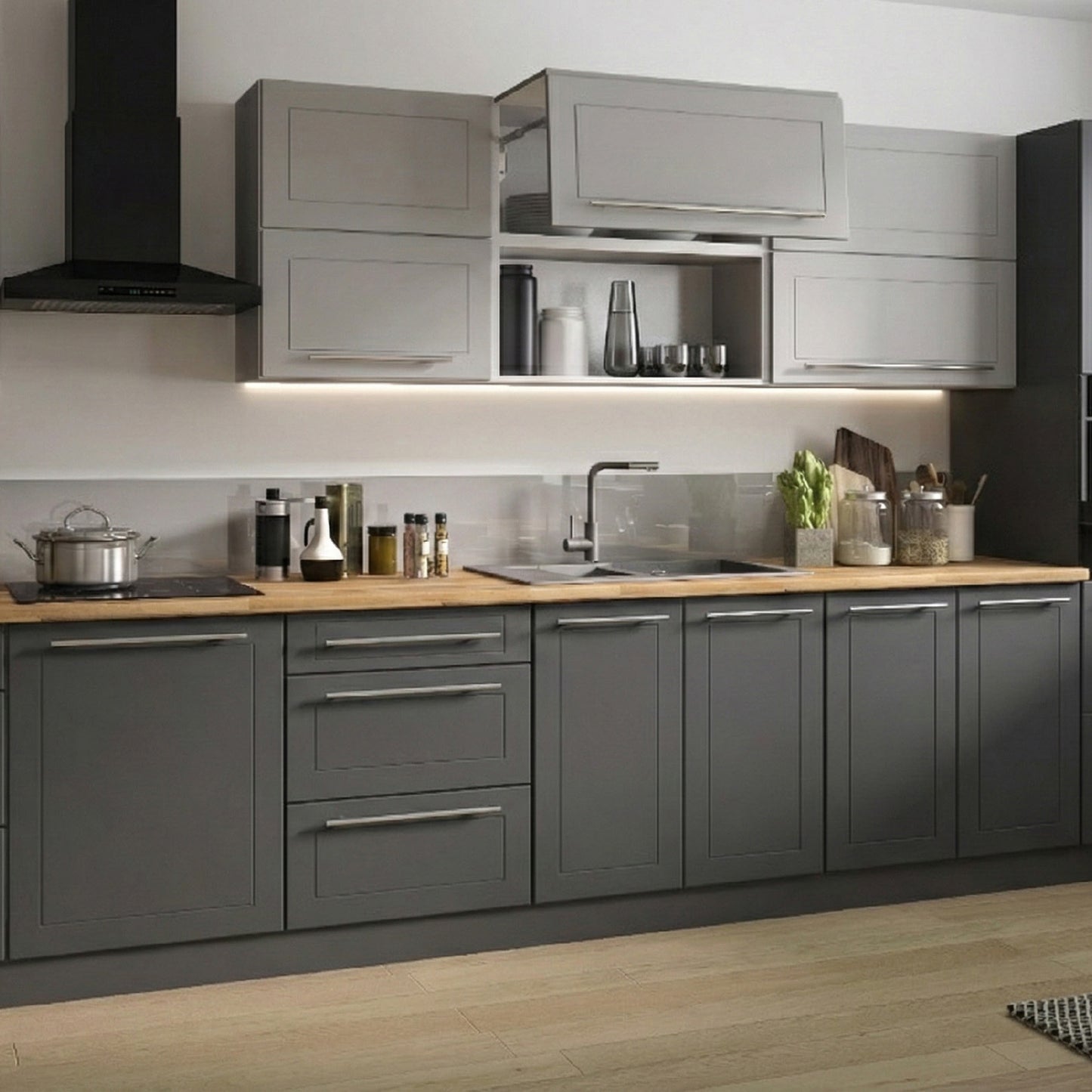 Quinn Custom Kitchen Set - Graphite Matt