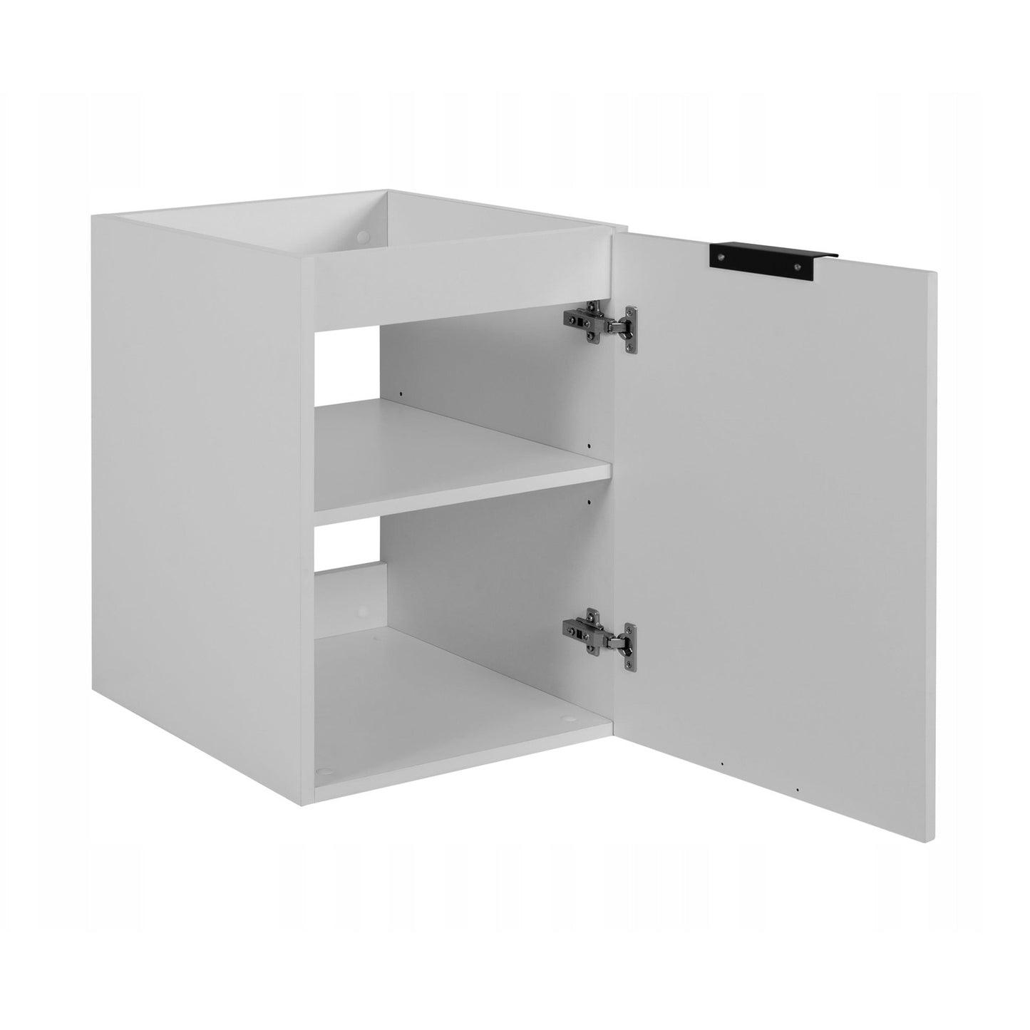 Flow 1 Door Fluted Bathroom Vanity Cabinet with Worktop 40cm - White