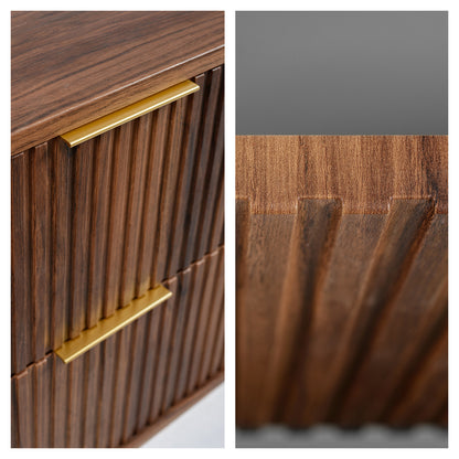 Elegance Glamour Style 2 Drawer Bathroom Vanity Cabinet 120cm - Walnut