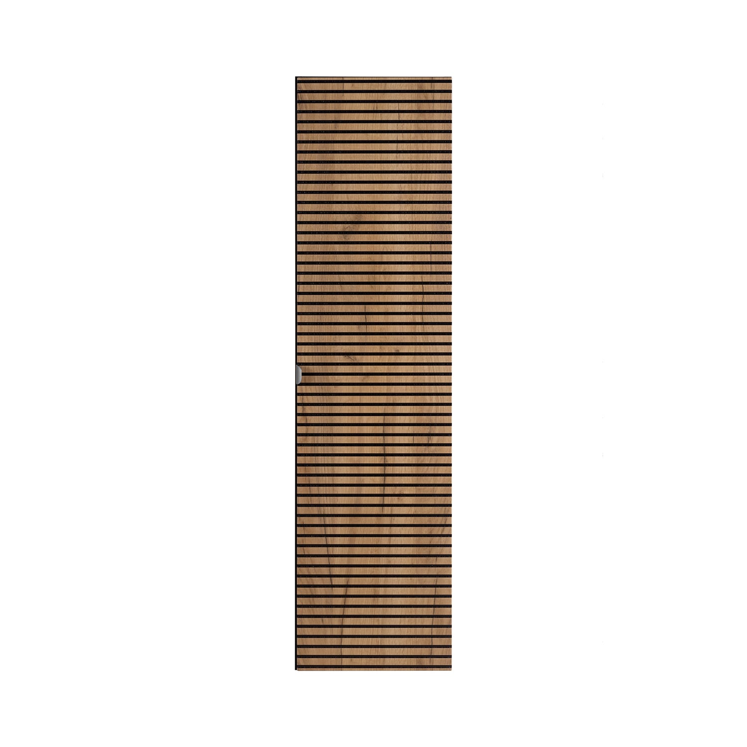 Loft Modern Style Ribbed Door Tall Bathroom Cabinet - Gold Craft Oak