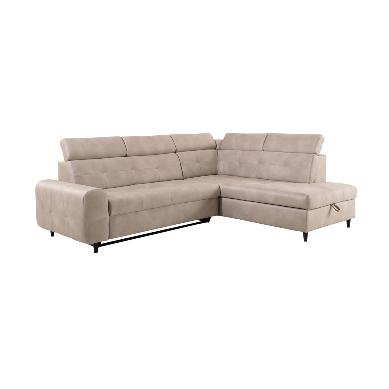 Matras Corner Sofa Bed with Storage- Beige