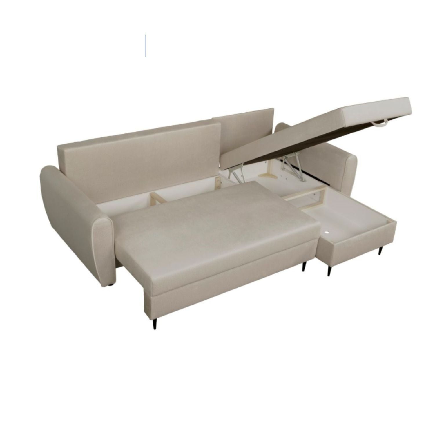 Milo Universal Corner Sofa with Storage- Beige