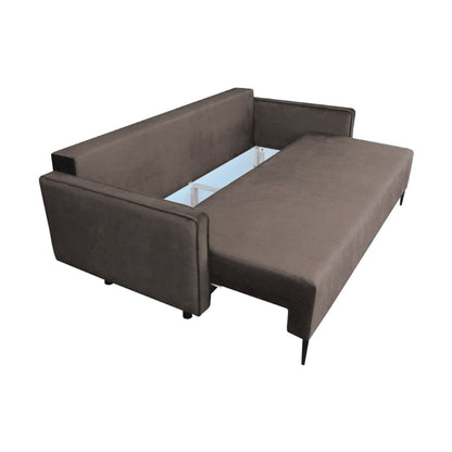 Calmo 3 Seater Sofa Bed with Storage - Brown