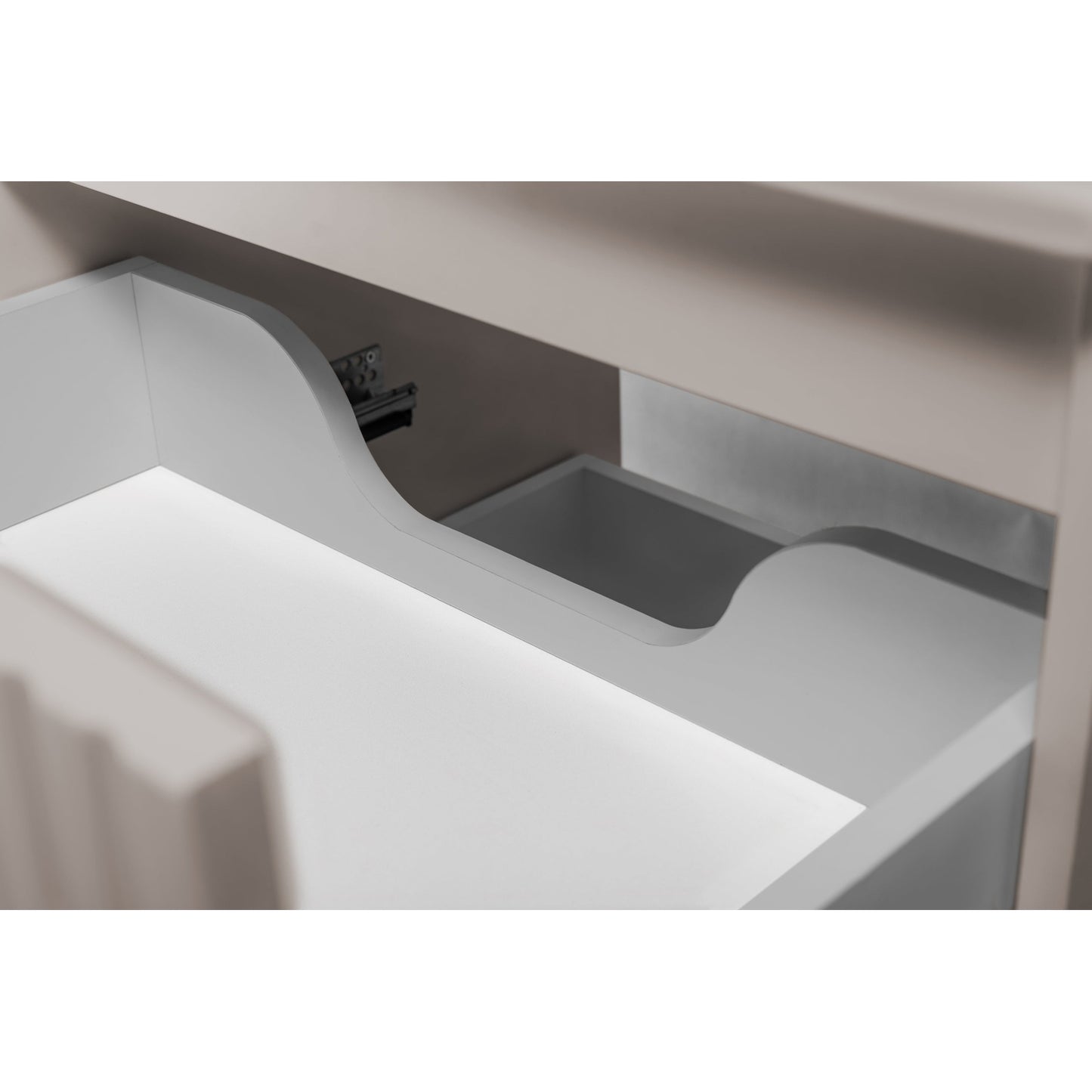 Flow Set of 2 Bathroom Vanity Cabinets 120cm with Two Basins - Cashmere