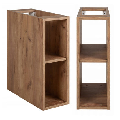 Classic 3 Cabinet Bathroom Vanity Unit Set 140cm with Tall Cabinet and Worktop - White / Oak