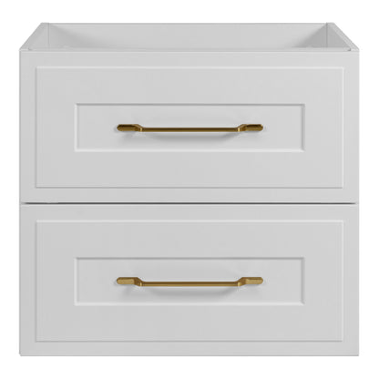 Classic 3 Cabinet Bathroom Vanity Unit Set 140cm with Tall Cabinet and Worktop - White / Oak