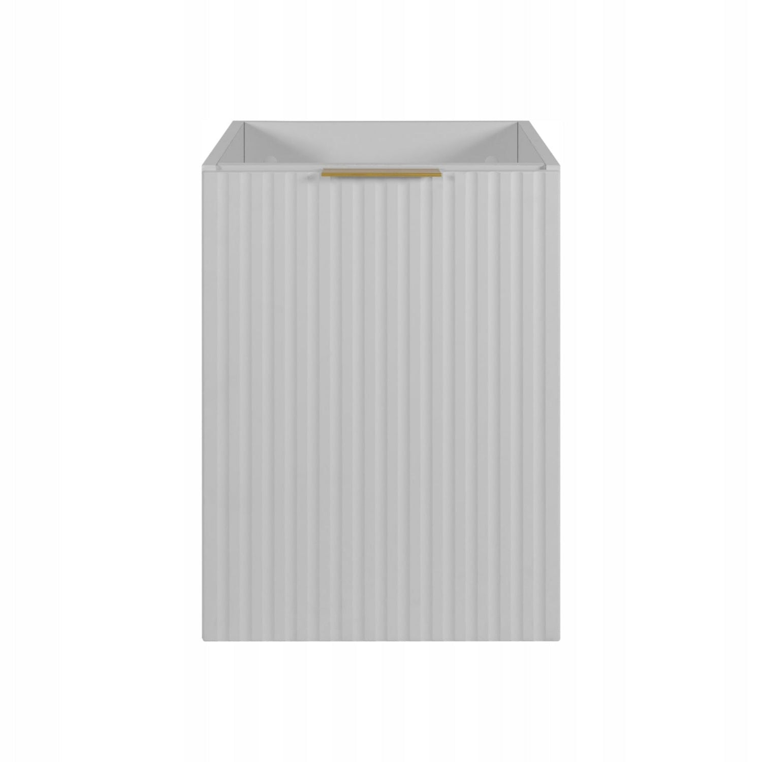 Flow 1 Door Fluted Bathroom Vanity Cabinet with Worktop 40cm - White