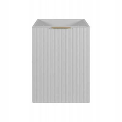 Flow 1 Door Fluted Bathroom Vanity Cabinet with Worktop 40cm - White