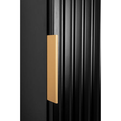 Flow Wall-Mounted Tall Bathroom Cabinet 136cm - Black