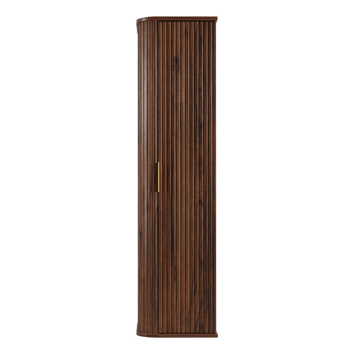 Elegance Glamour Style Tall Bathroom Wall Cabinet - Walnut