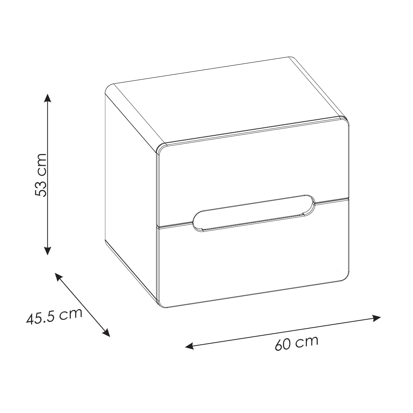Aruba Modern Wall-Mounted 60 cm Bathroom Vanity Unit with Basin - White / Oak Craft