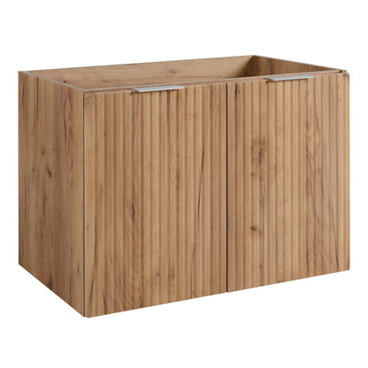 Flow 2 Door Bathroom Vanity Cabinet 80cm with 2 Shelves - Gold Craft Oak