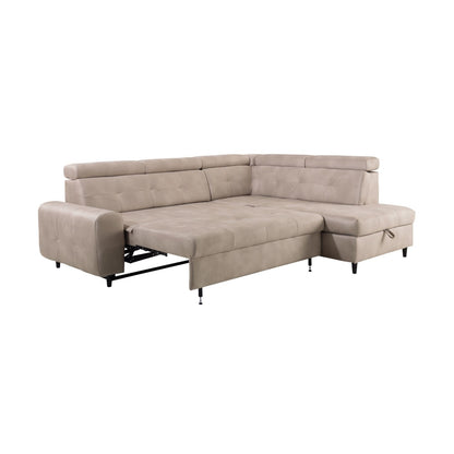 Matras Corner Sofa Bed with Storage- Beige