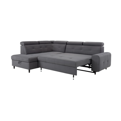 Matras Corner Sofa Bed with Storage- Dark Grey