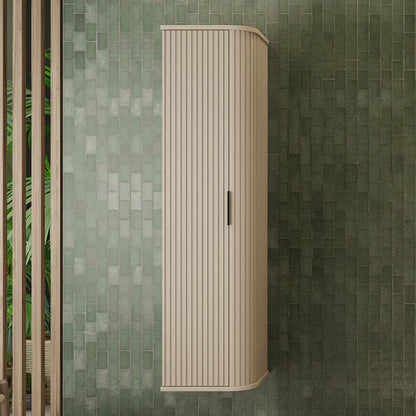 Elegance Glamour Style Tall Bathroom Wall Cabinet - Cashmere